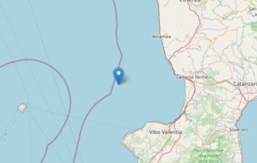 Terremoto di fronte alla costa fra Amantea e Lamezia Terme