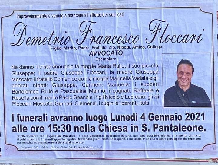 Francesco Floccari funerali