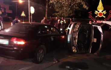 Incidente sulla statale 106 a Cosenza: auto si ribalta, un ferito