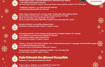 Motta San Giovanni, calendario attivitá natalizie 2022