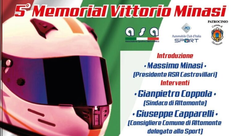 Altomonte (CS), al via 5° memorial Vittorio Minasi