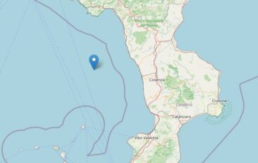 Terremoto, scossa di magnitudo 3.2 nel Tirreno Meridionale