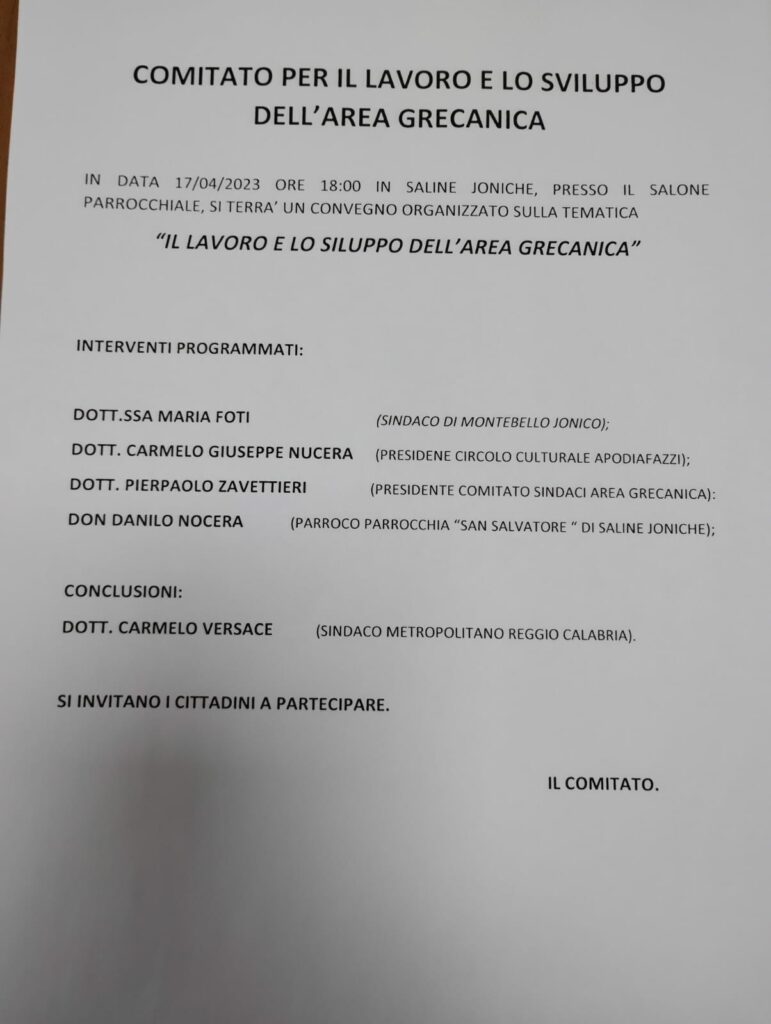 lavoro area grecanica