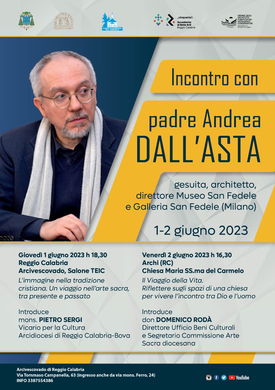 A Reggio Calabria un viaggio nell’arte sacra con padre Andrea Dall’Asta