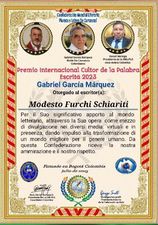 Premio “Internacional Cultor de la palabra Escrita 2023”. 