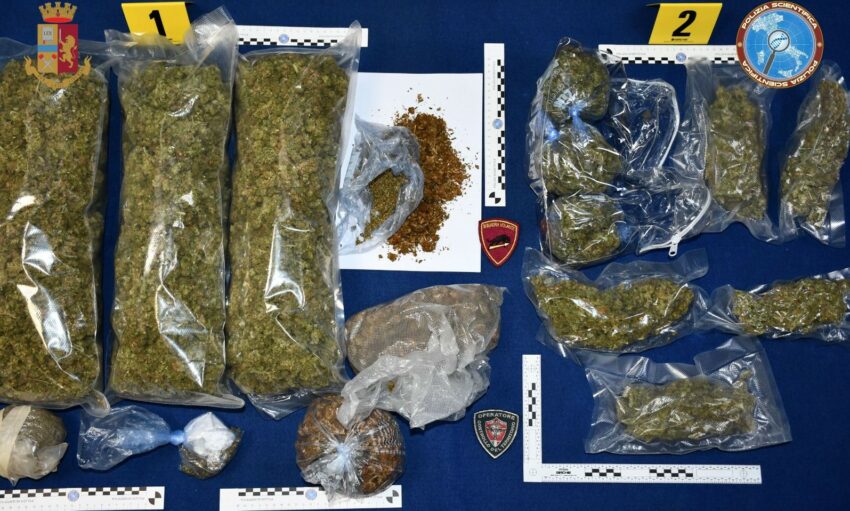 sequestro laboratorio marijuana Cosenza