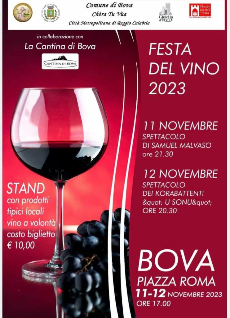 festa del vino 2023 Bova