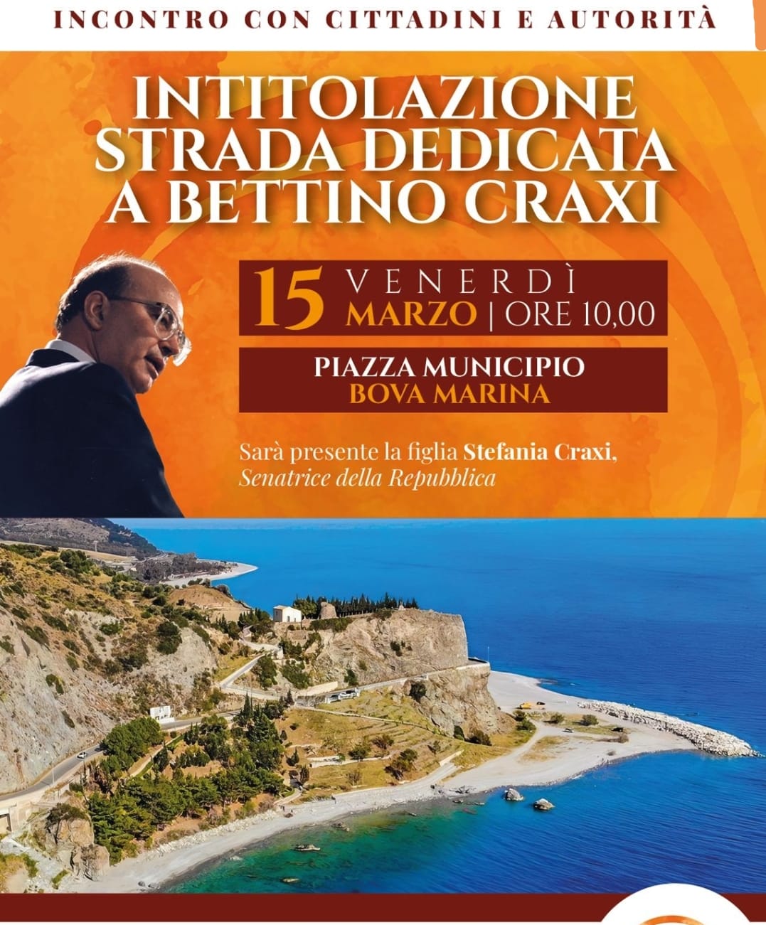 Bova Marina dedica una strada a Bettino Craxi
