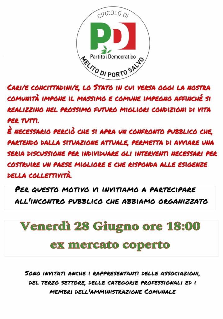 incontro partito democratico melito