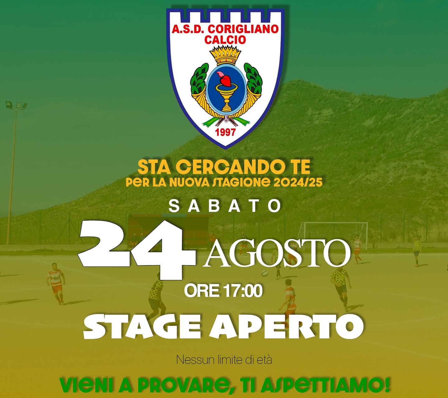 “Ads Corigliano sta cercando Te”: parte lo stage under e senior