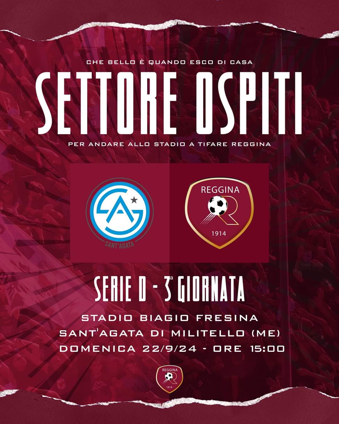 Città Sant’Agata-Reggina: al via la prevendita dei tagliandi