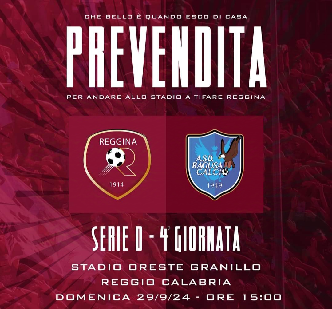 Reggina-Ragusa: inizia la prevendita