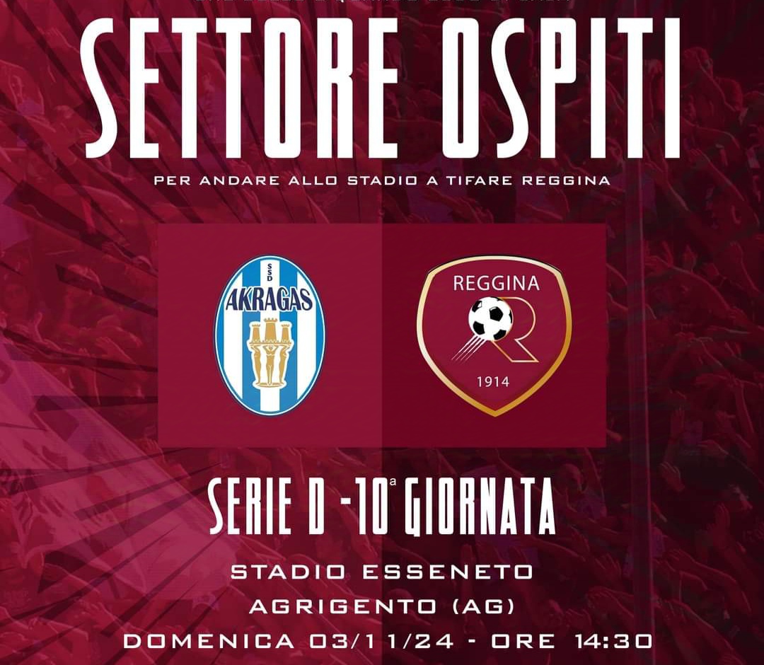 Akragas-Reggina: al via la prevendita dei tagliandi