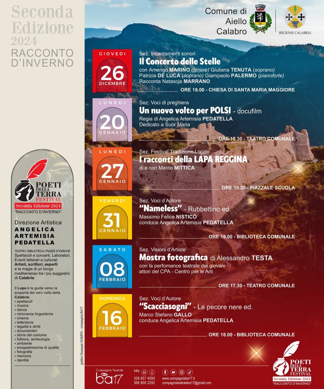 Aiello Calabro: il festival “Poeti della Terra”scalda l’inverno