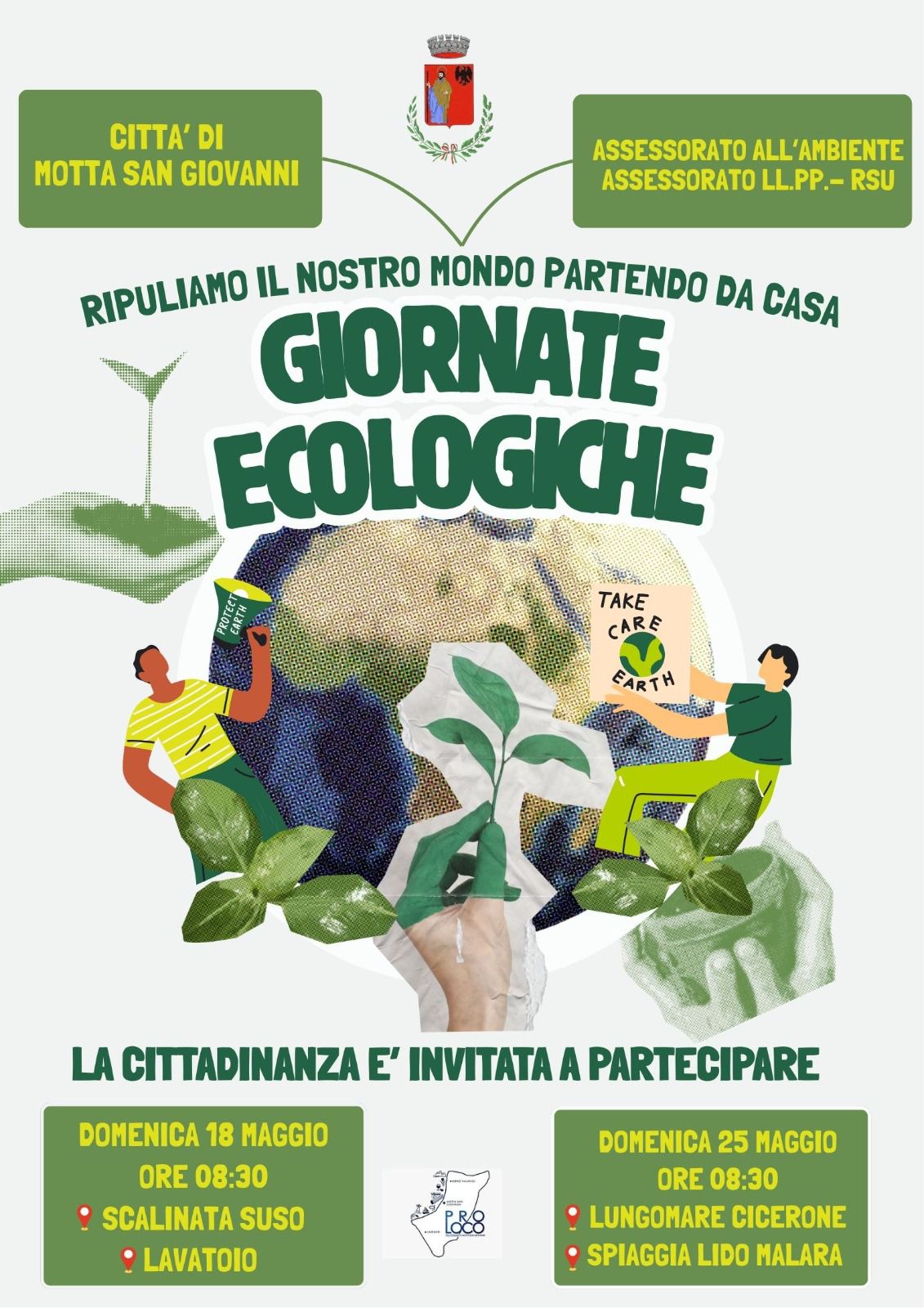 Motta San Giovanni, al via due giornate ecologiche