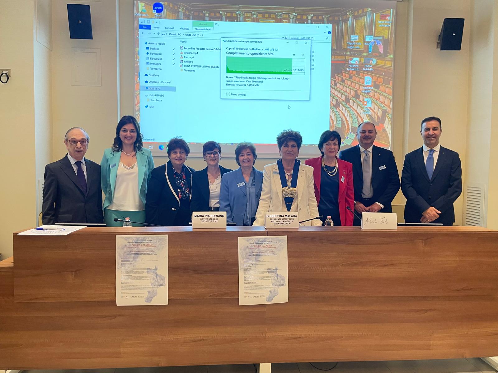 rotary melito area grecanica progetto renew al senato