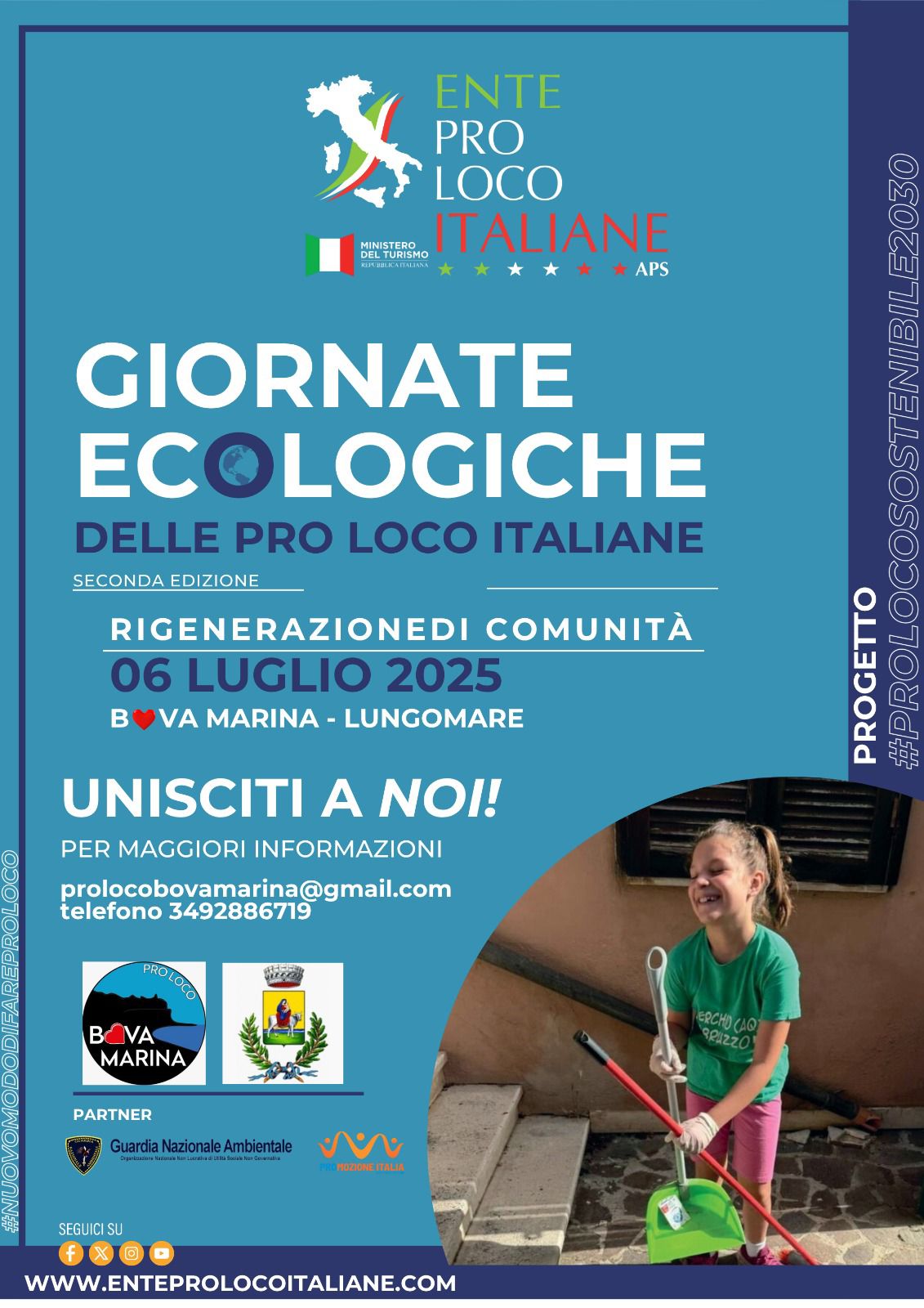 Il 6 luglio le giornate ecologiche della Pro Loco di Bova M.
