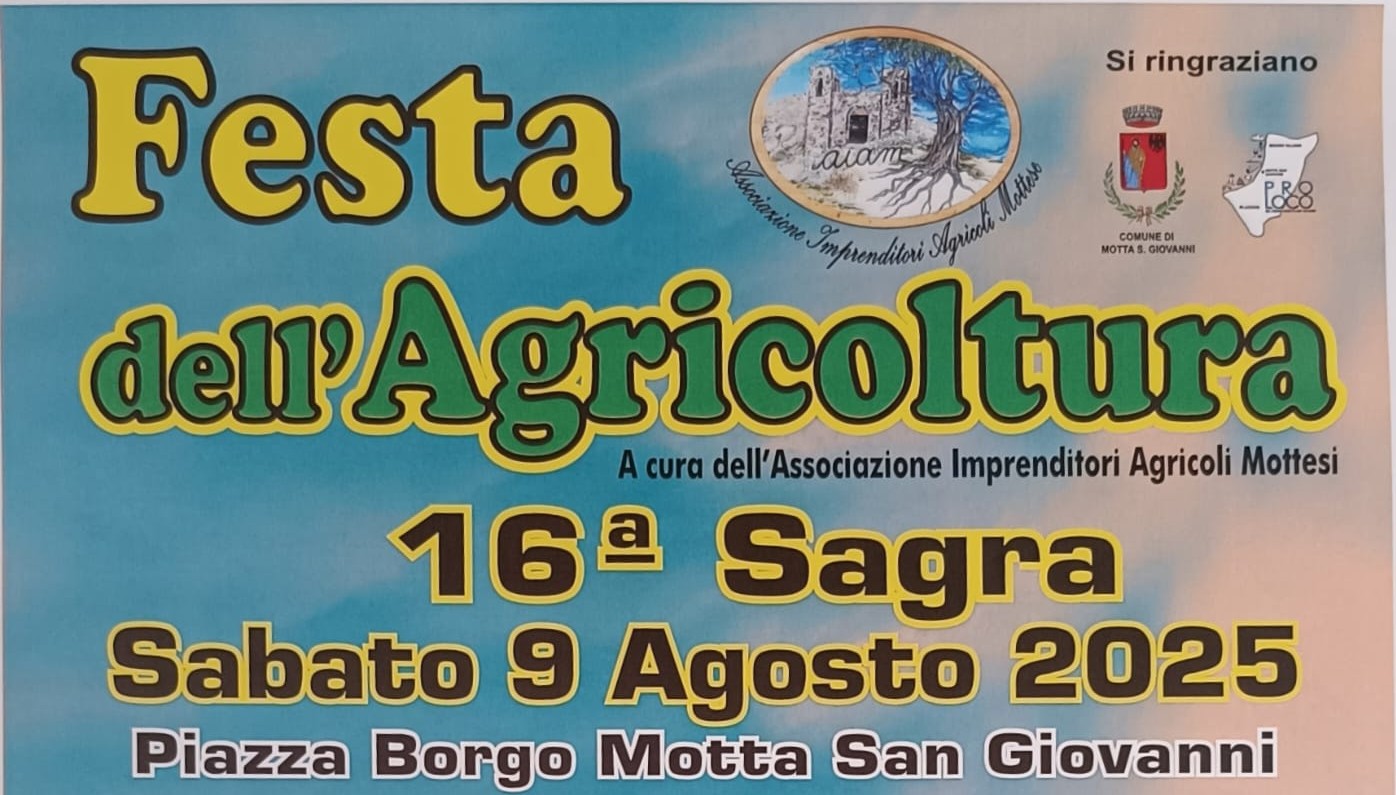 Motta San Giovanni: Festa dell’Agricoltura 2025