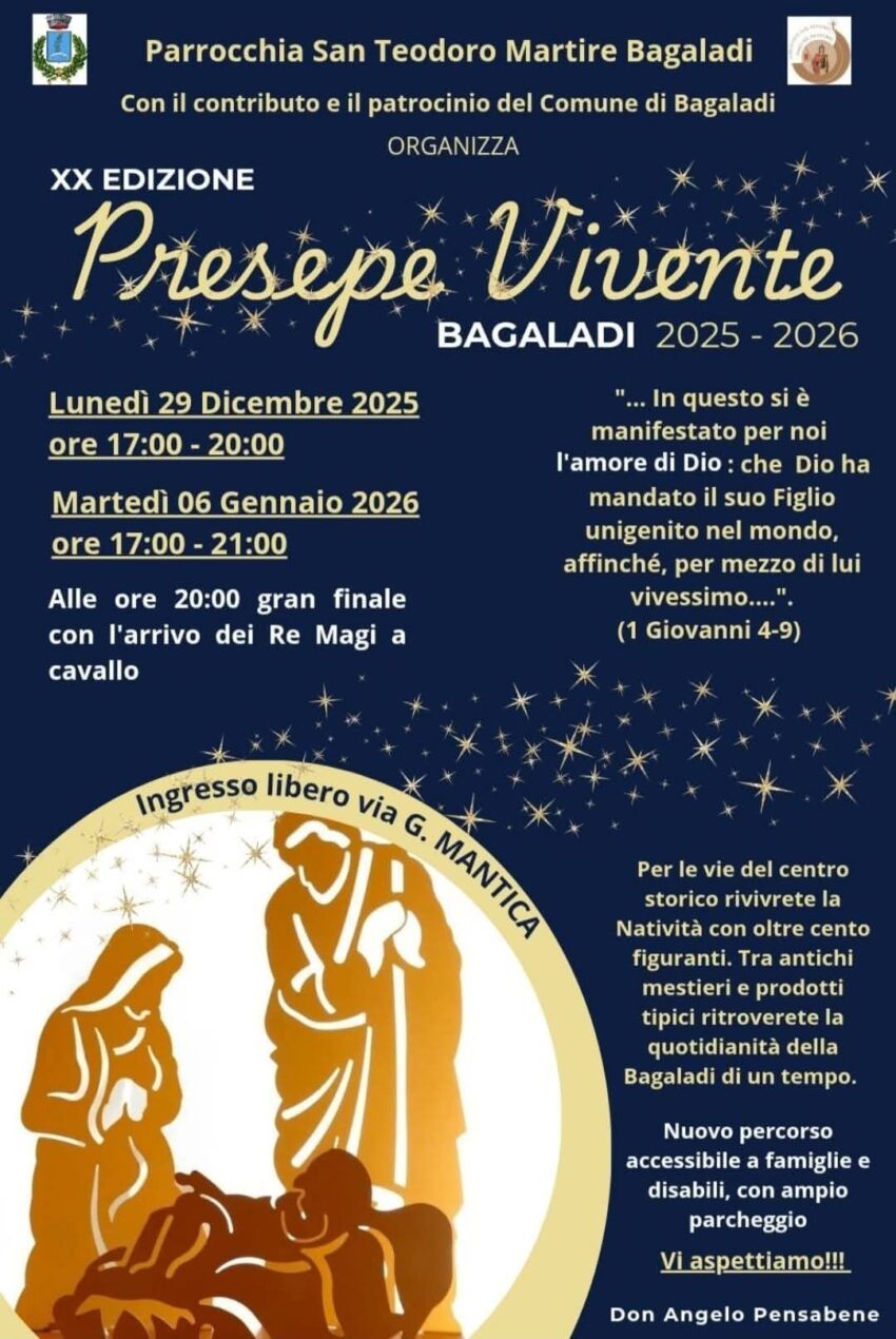 Presepe Vivente Bagaladi 2025 -2026
