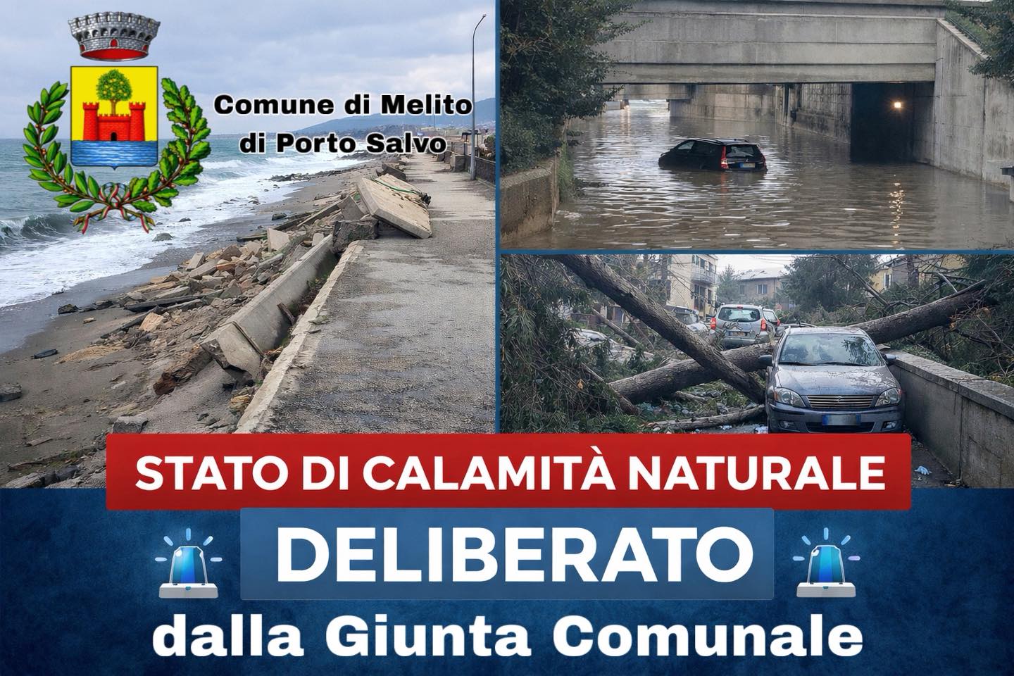 calamitá naturai Melito Porto Salvo