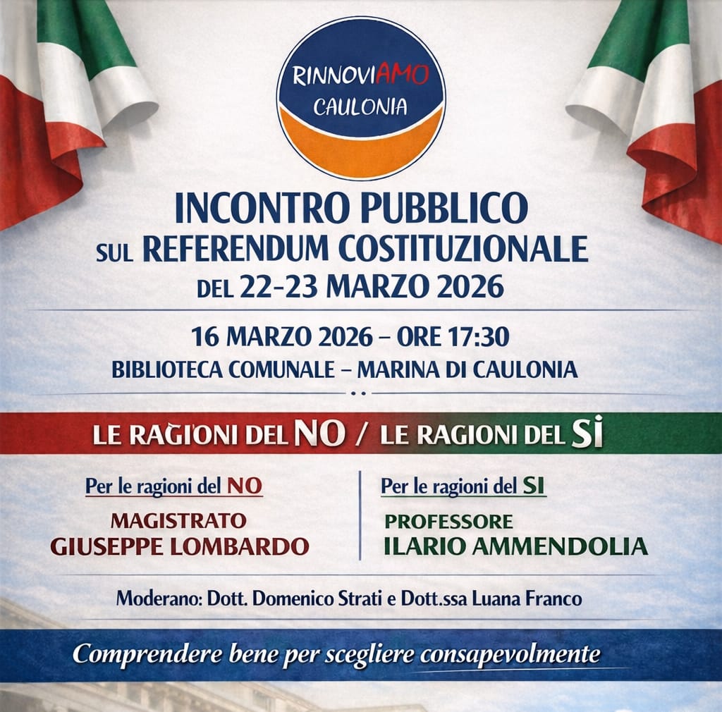 A Caulonia  incontro pubblico sul referendum costituzionale