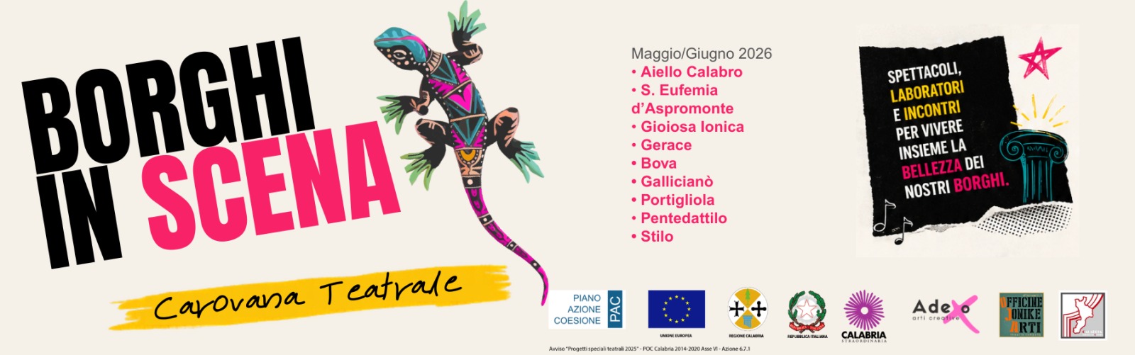 Al via Borghi in scena: carovana teatrale in tutta la Calabria