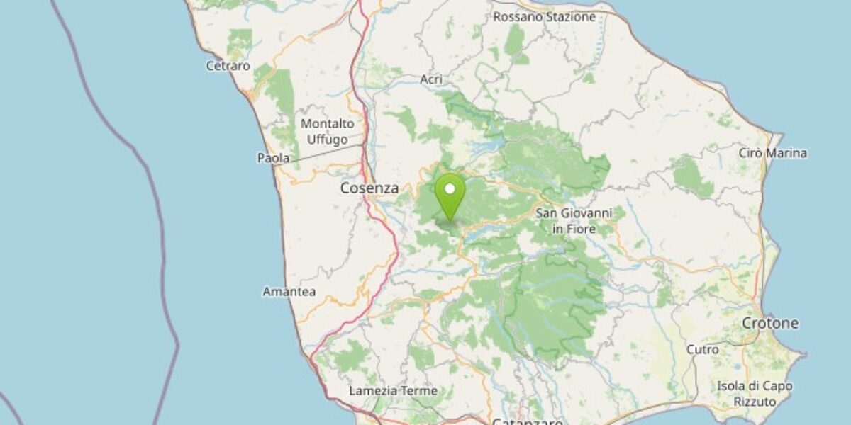 Terremoto magnitudo 2.9 ad Aprigliano, nuova scossa