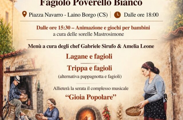 A Laino Borgo la sagra del fagiolo poverello bianco