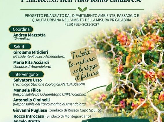 Ad Amendolara un progetto per proteggere la biodiversità