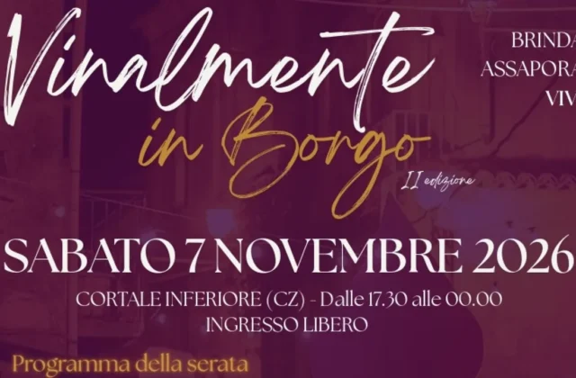 Cortale, evento enogastronomico nel centro storico