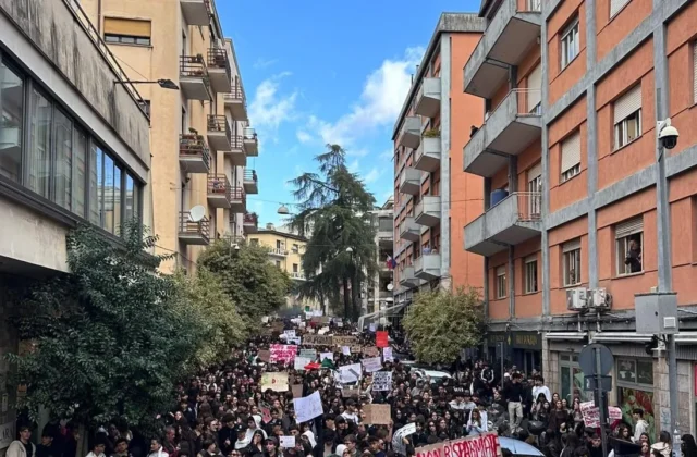 Corteo studenti Cosenza chiede più fondi per la scuola